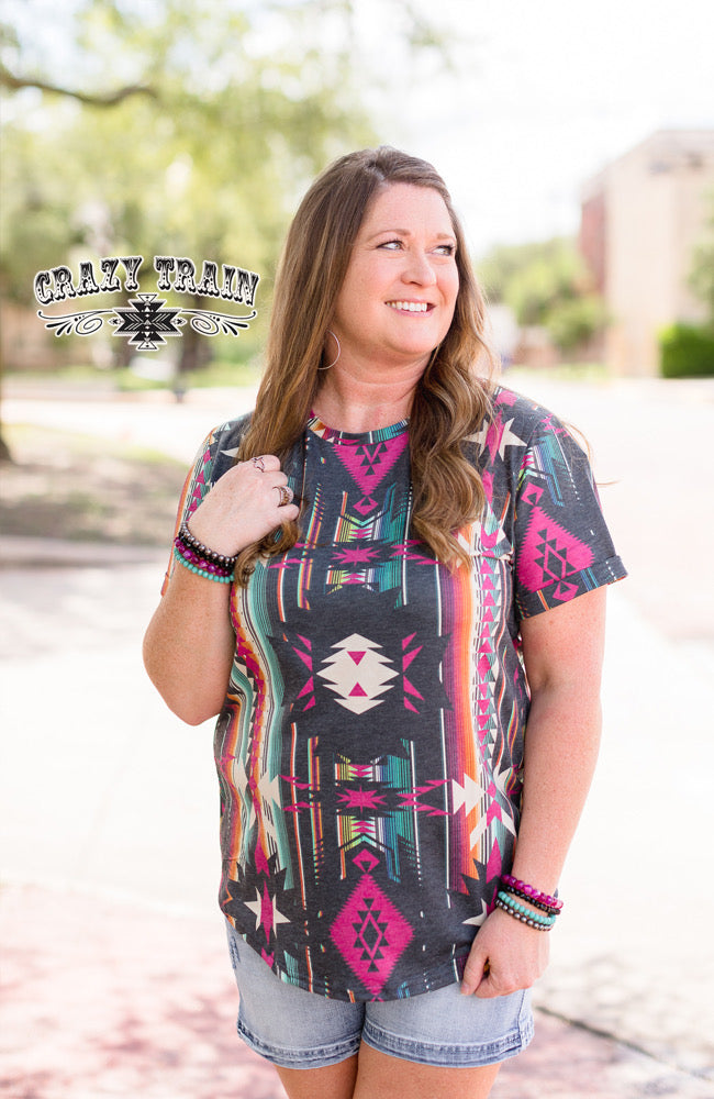 Small Whoa Wowzer Aztec Tee