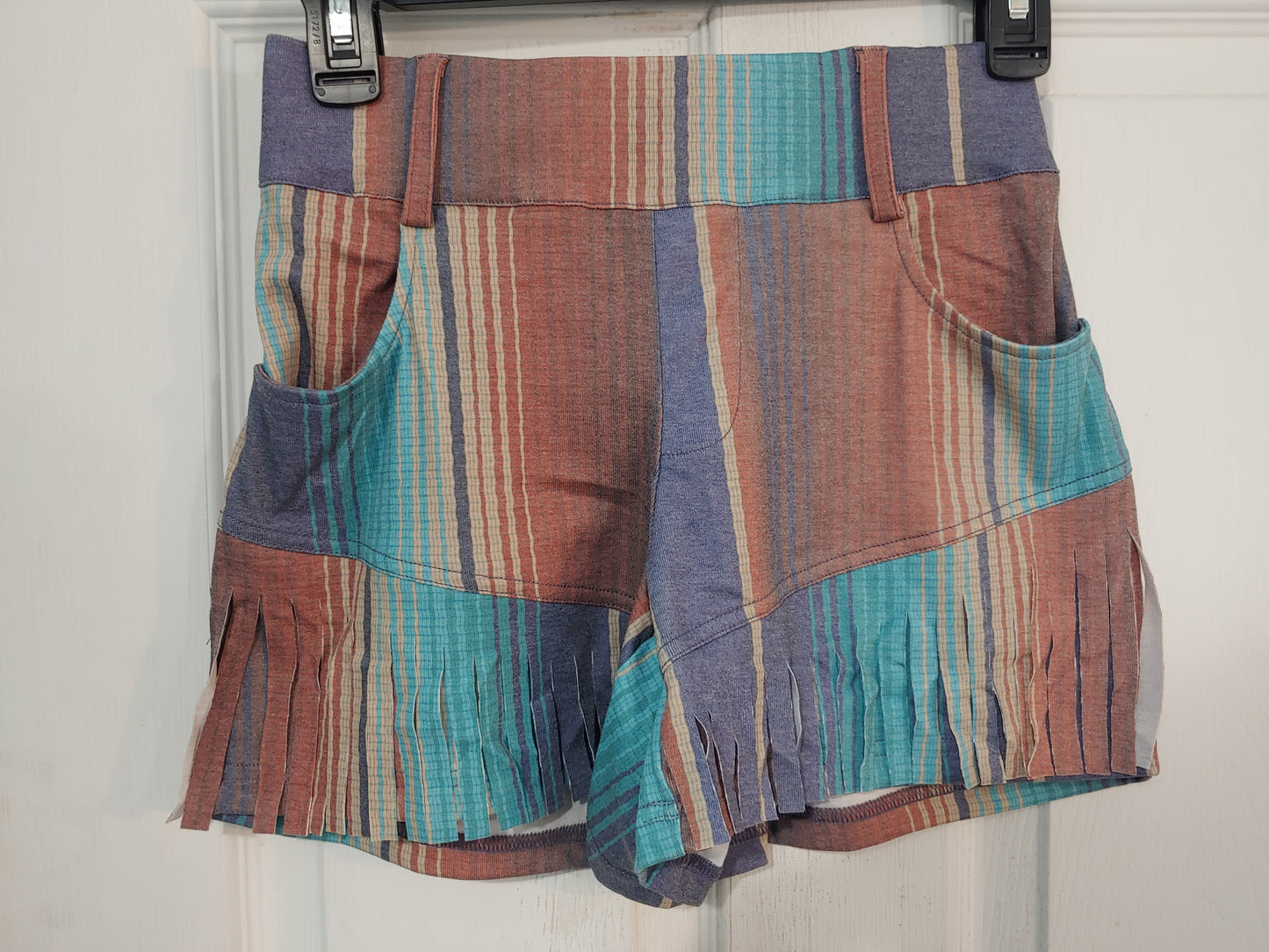 XSmall RWB Fringe Shorts