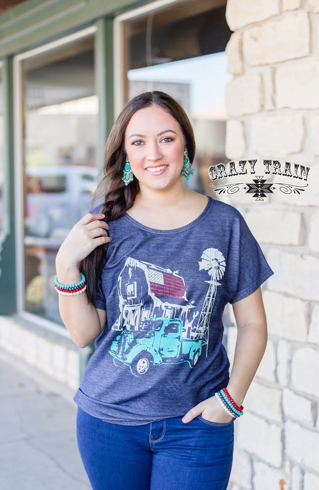 Small Down Home Farm Truck Tee