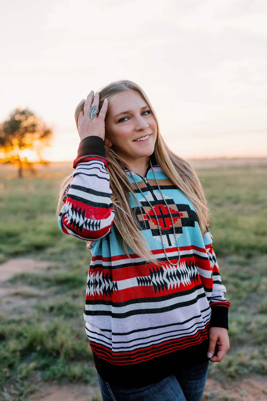 THE CARSON Western Knit Half Zip