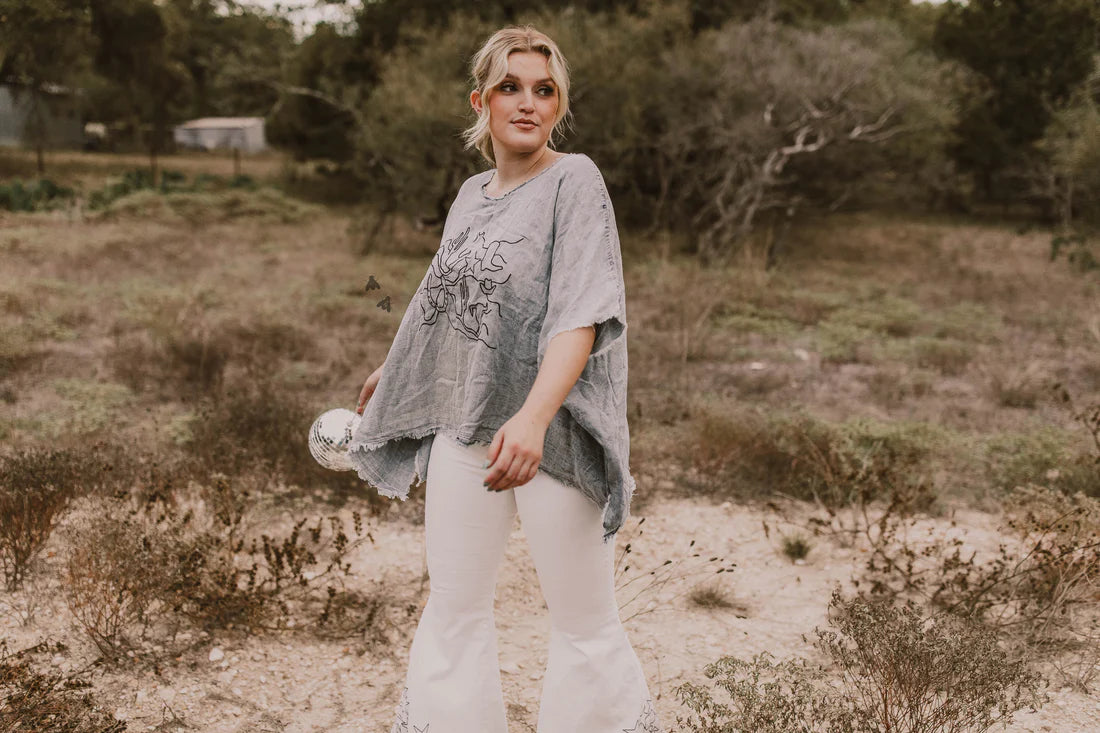 HEAD HONCHO Western Poncho Style Shirt