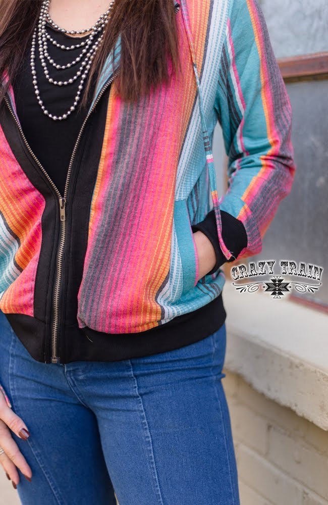 Large Rad Tad Serape Full Zip Hoodie