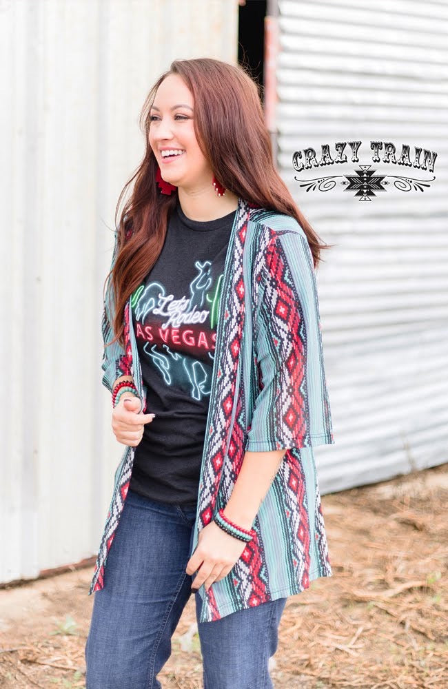 One Size Cowboy Classic Serape Sheer Kimono