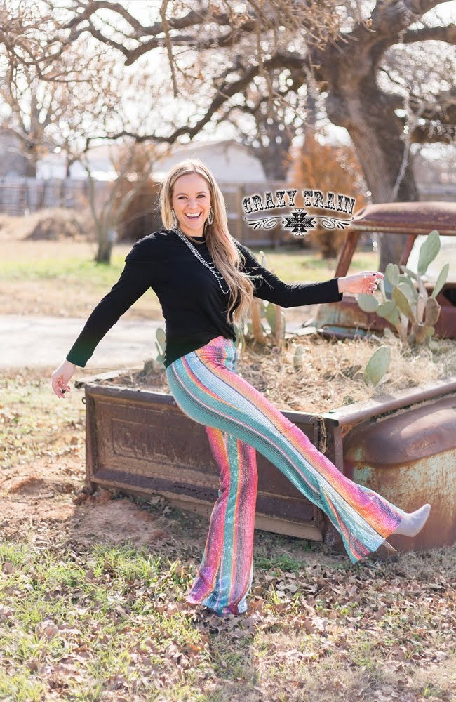 Medium Serape Sequin Pants