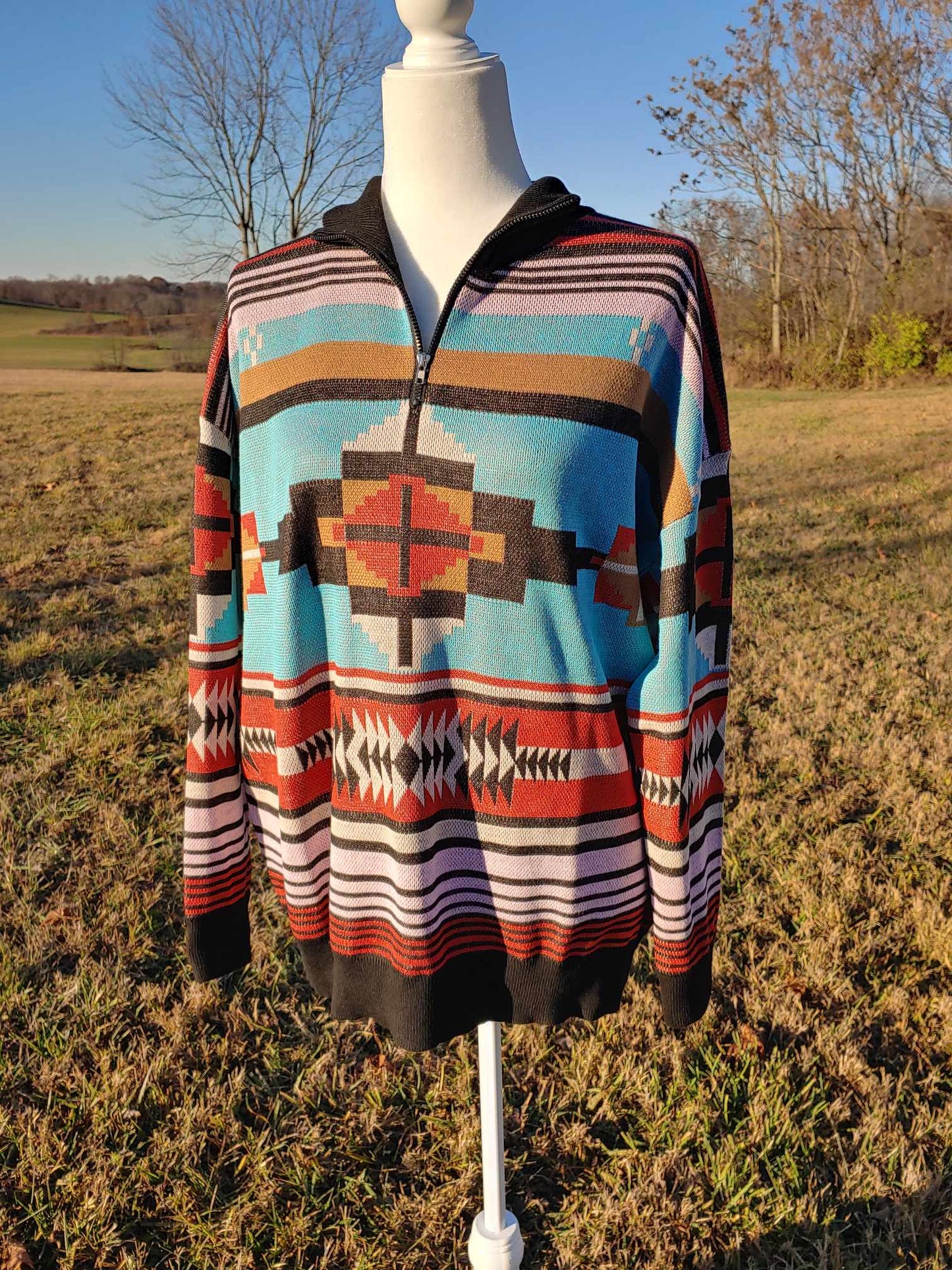 THE CARSON Western Knit Half Zip
