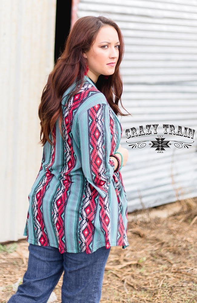 One Size Cowboy Classic Serape Sheer Kimono