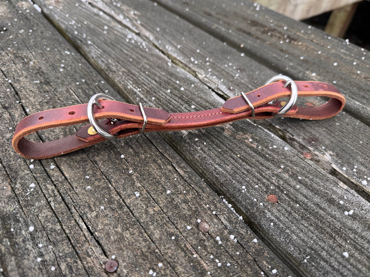 Extra Long Flat Leather Curb