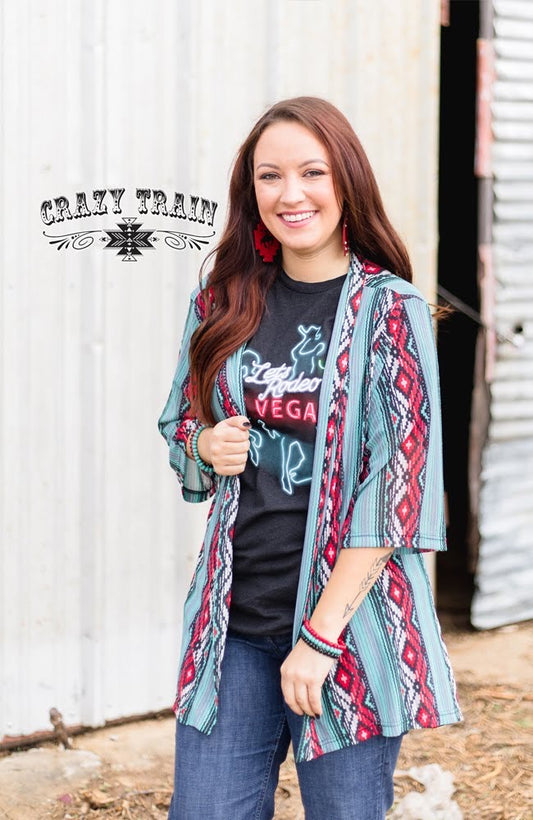One Size Cowboy Classic Serape Sheer Kimono