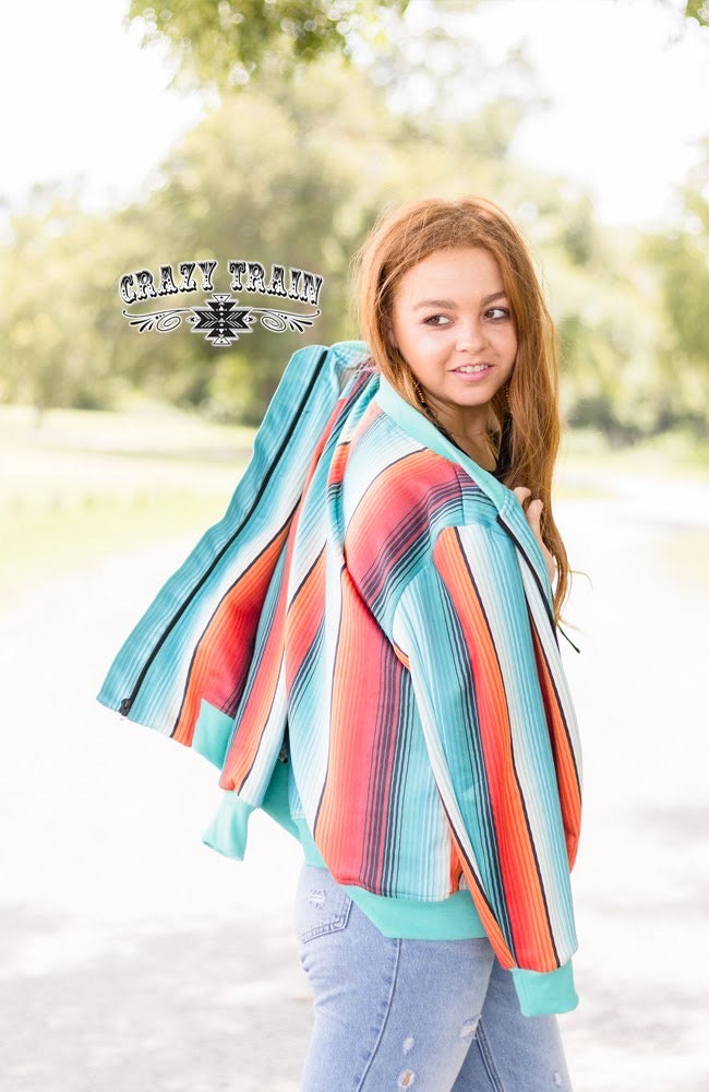 Medium Back Road Bomber Serape Jacket