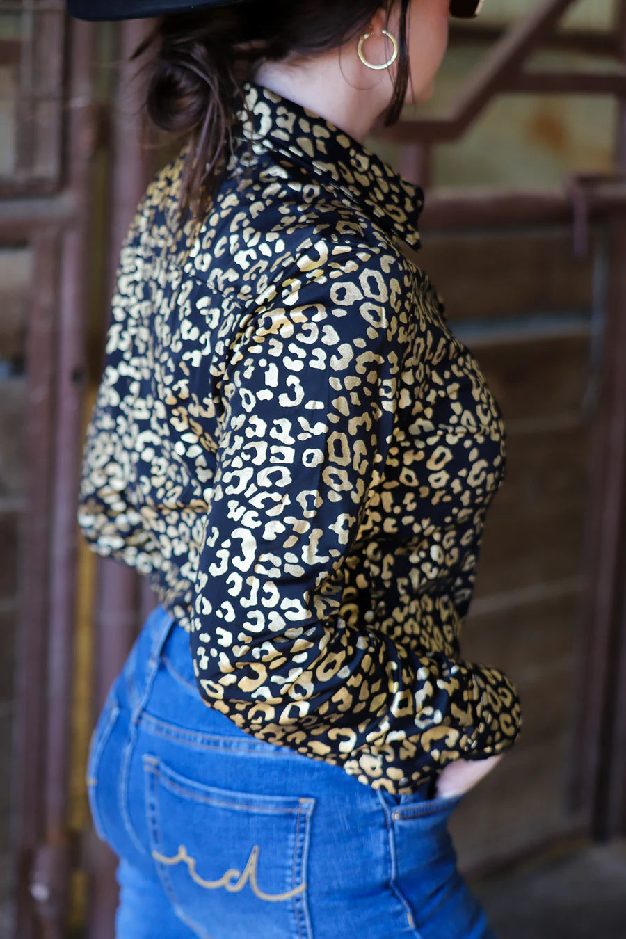 Gold Leopard Performance Show Shirt