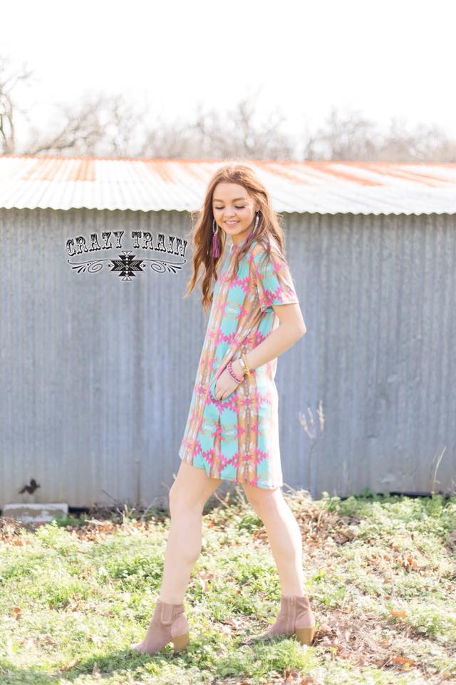 Small, Medium & Large Sundown Aztec Dress