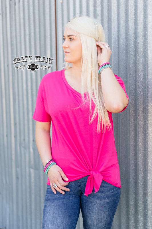 Small & Medium Pink Montana Tie Top