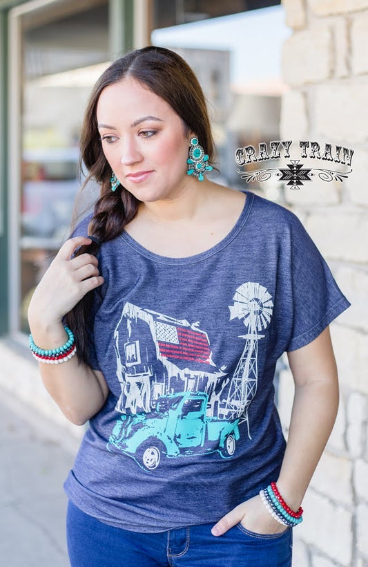 Small Down Home Farm Truck Tee