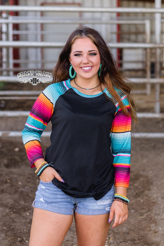 Small Station Raglan Serape Top